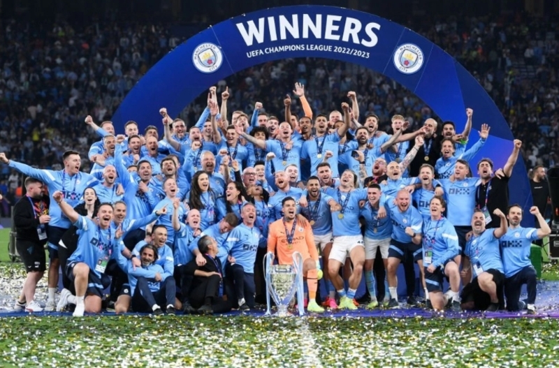 Man City lần đầu vô địch UEFA Champions League vào năm 2023 sau chiến thắng trước Inter Milan. 