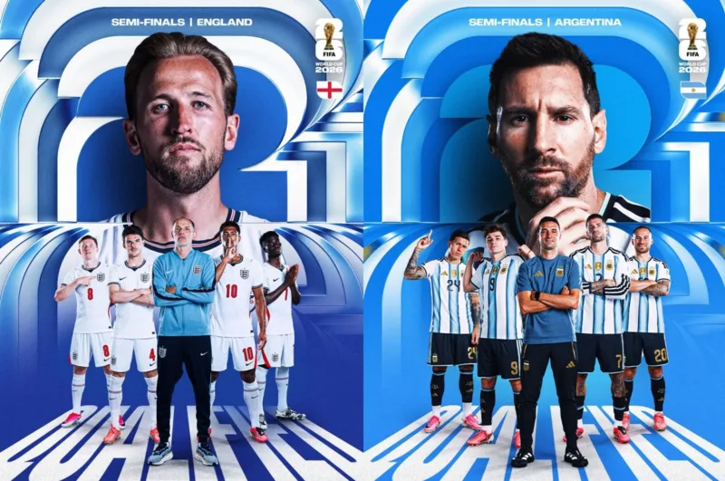 Trận Anh vs Argentina sẽ xác định đội tuyển cuối cùng giành quyền vào chung kết World Cup 2026 gặp Tây Ban Nha