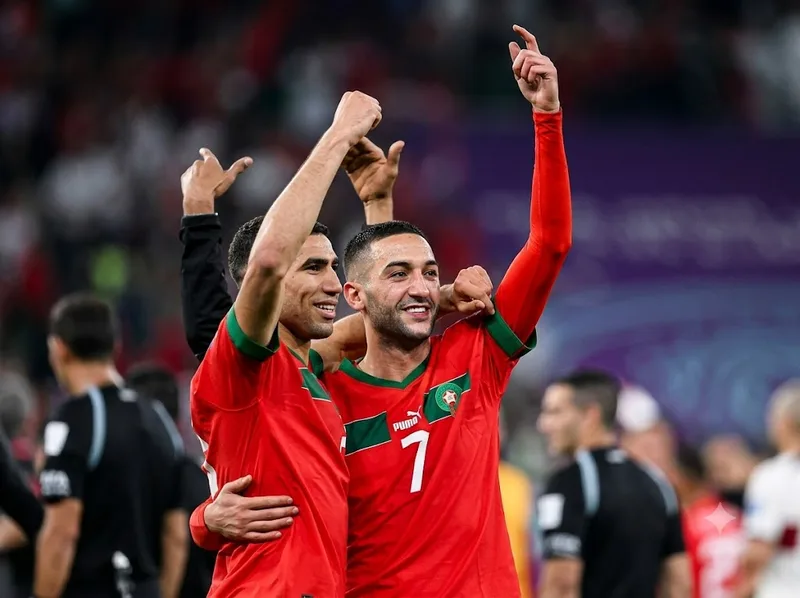 Hakim Ziyech cùng đội tuyển Morocco tạo nên lịch sử tại World Cup 2022